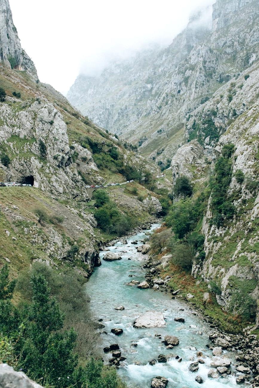 Râu de munte la răsărit